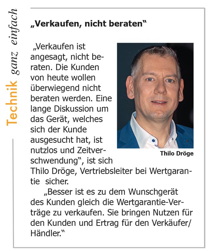 Kommentar von Thilo Dröge, Vertriebsleiter Wertgarantie