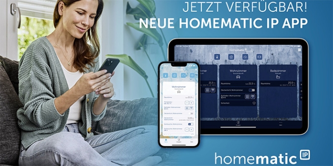 Die Homematic IP App unterstützt neben Smartphones jetzt auch Tablets