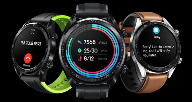 Elegante Sportuhr Watch GT von Huawei mit smarten Funktionen