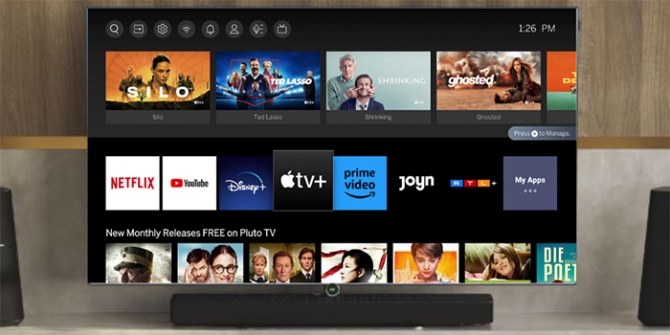 Die App Apple TV+ wird per Software-Update automatisch in die Benutzeroberfläche der Loewe Modelle integriert